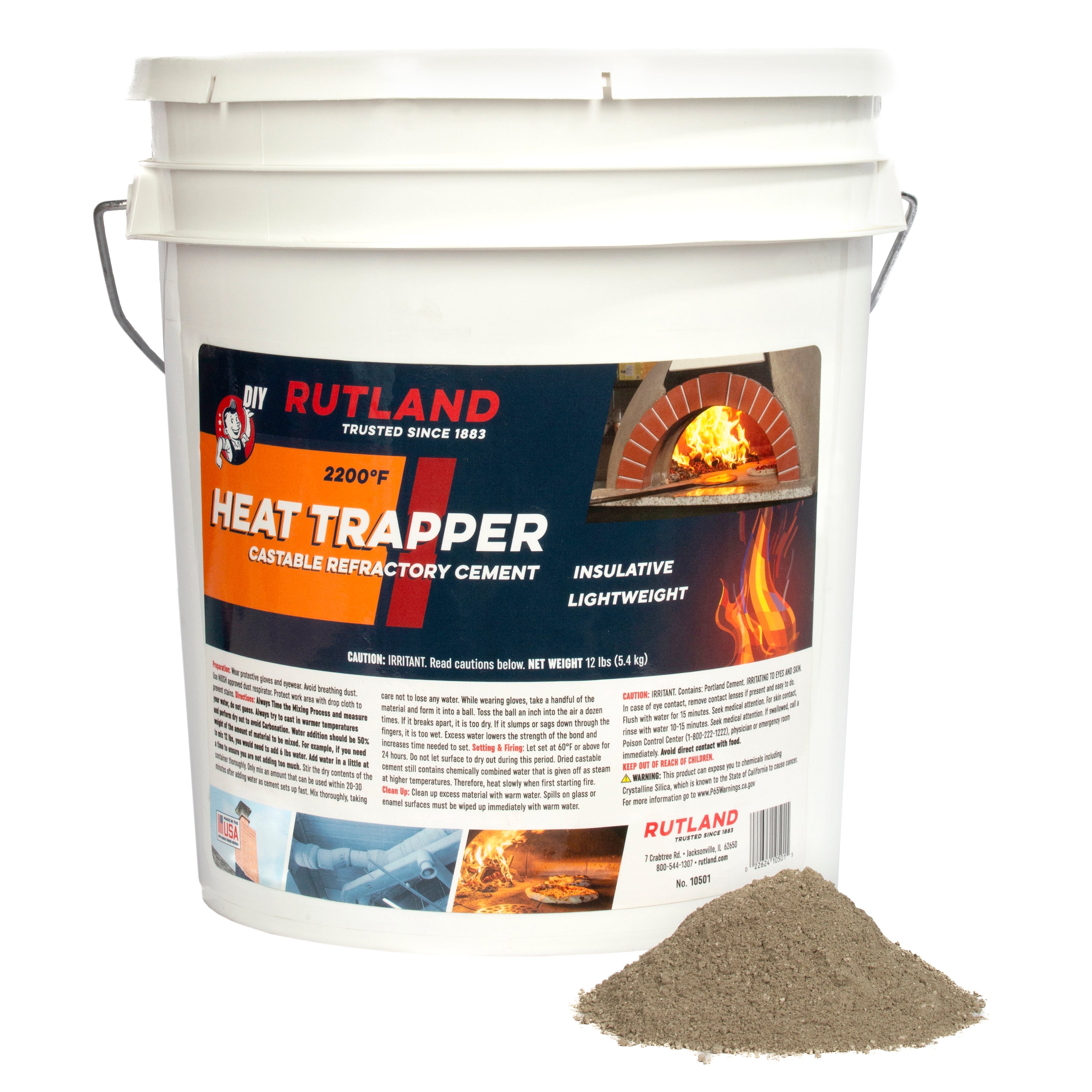 Heat Trapper Lightweight Insulative Castable Cement | RUTLAND