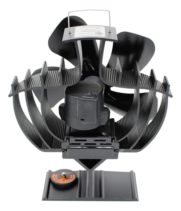 Oscillating Wood Stove Fan, 5-Blade Heat-Powered