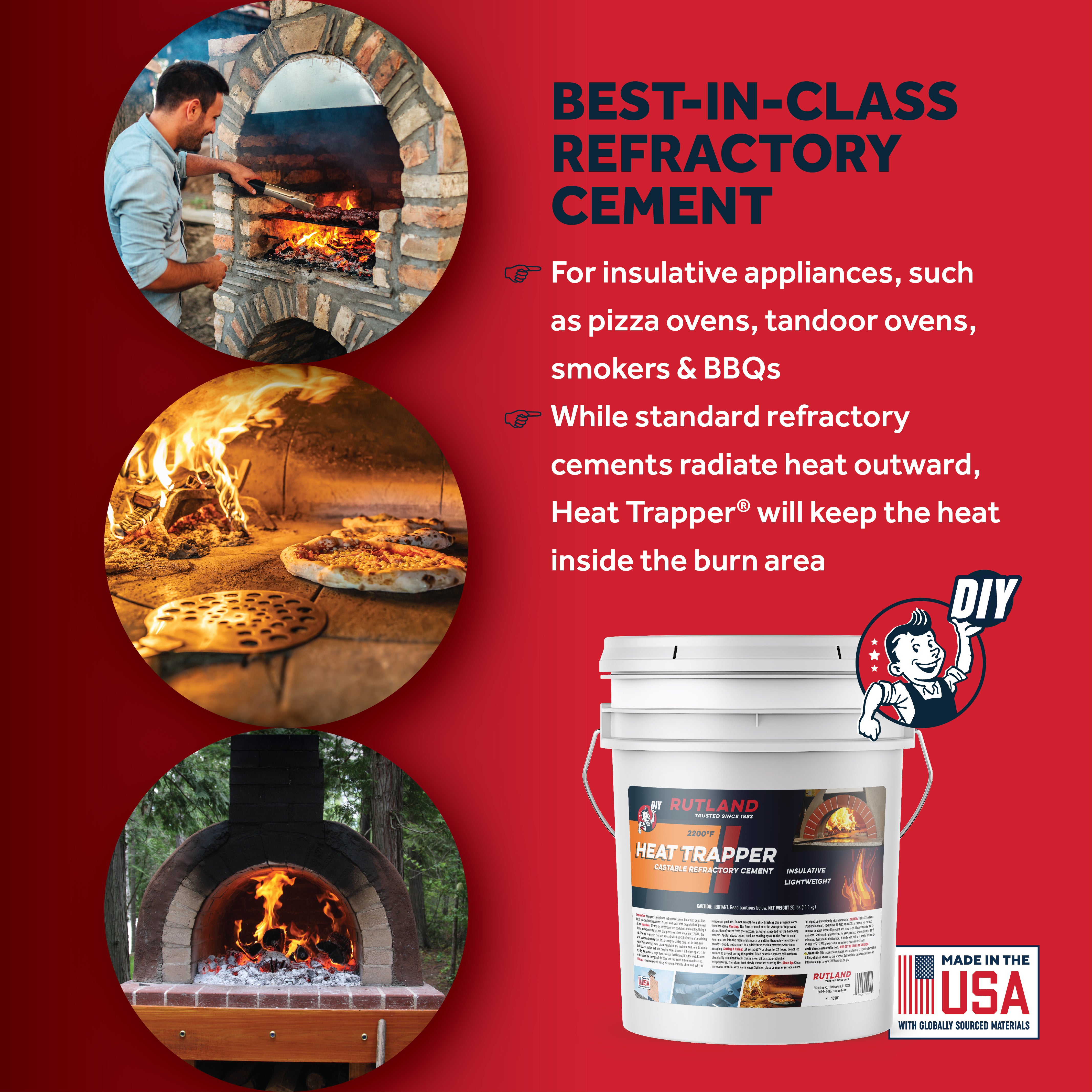 Heat Trapper Lightweight Insulative Castable Cement | RUTLAND