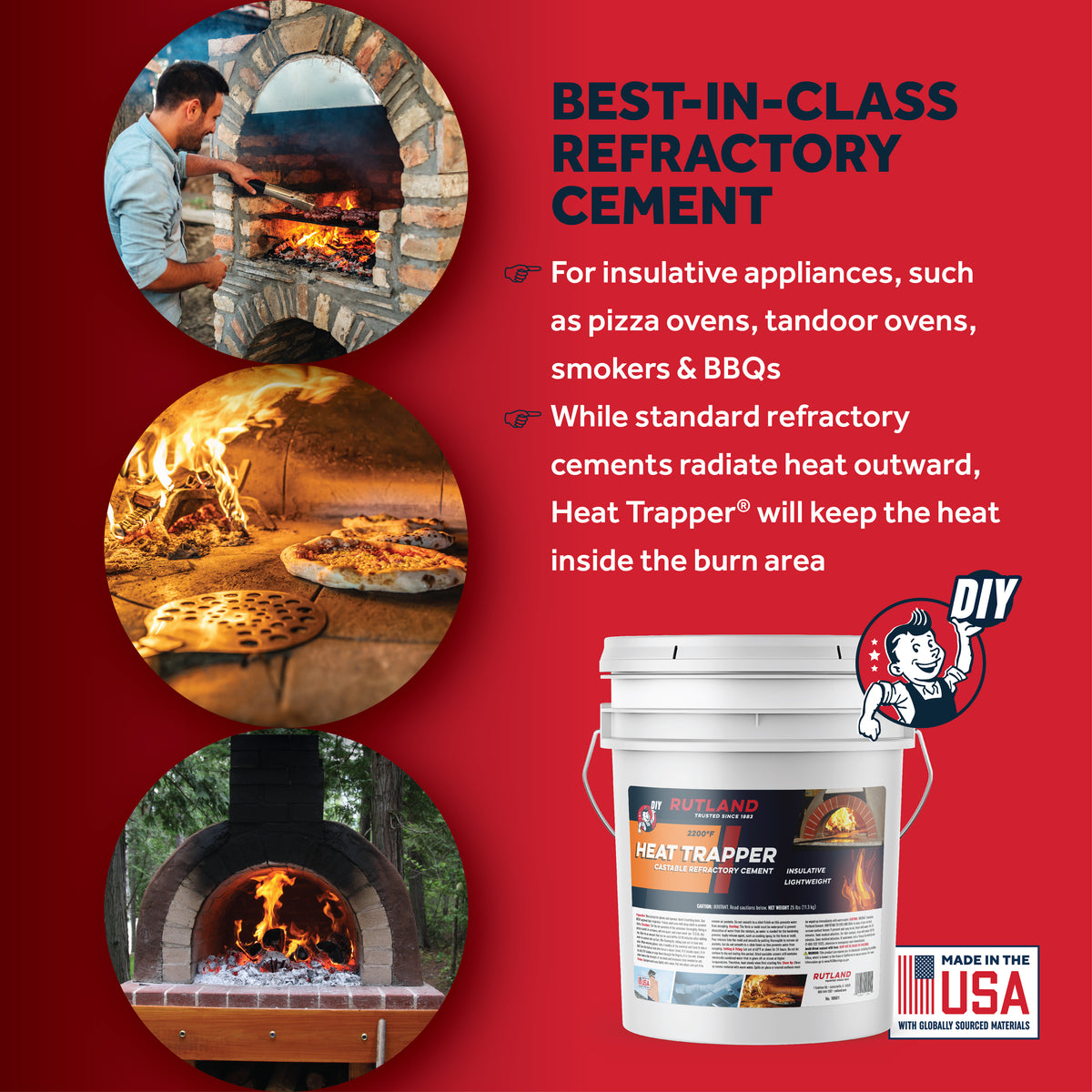 Heat Trapper Lightweight Insulative Castable Cement | RUTLAND