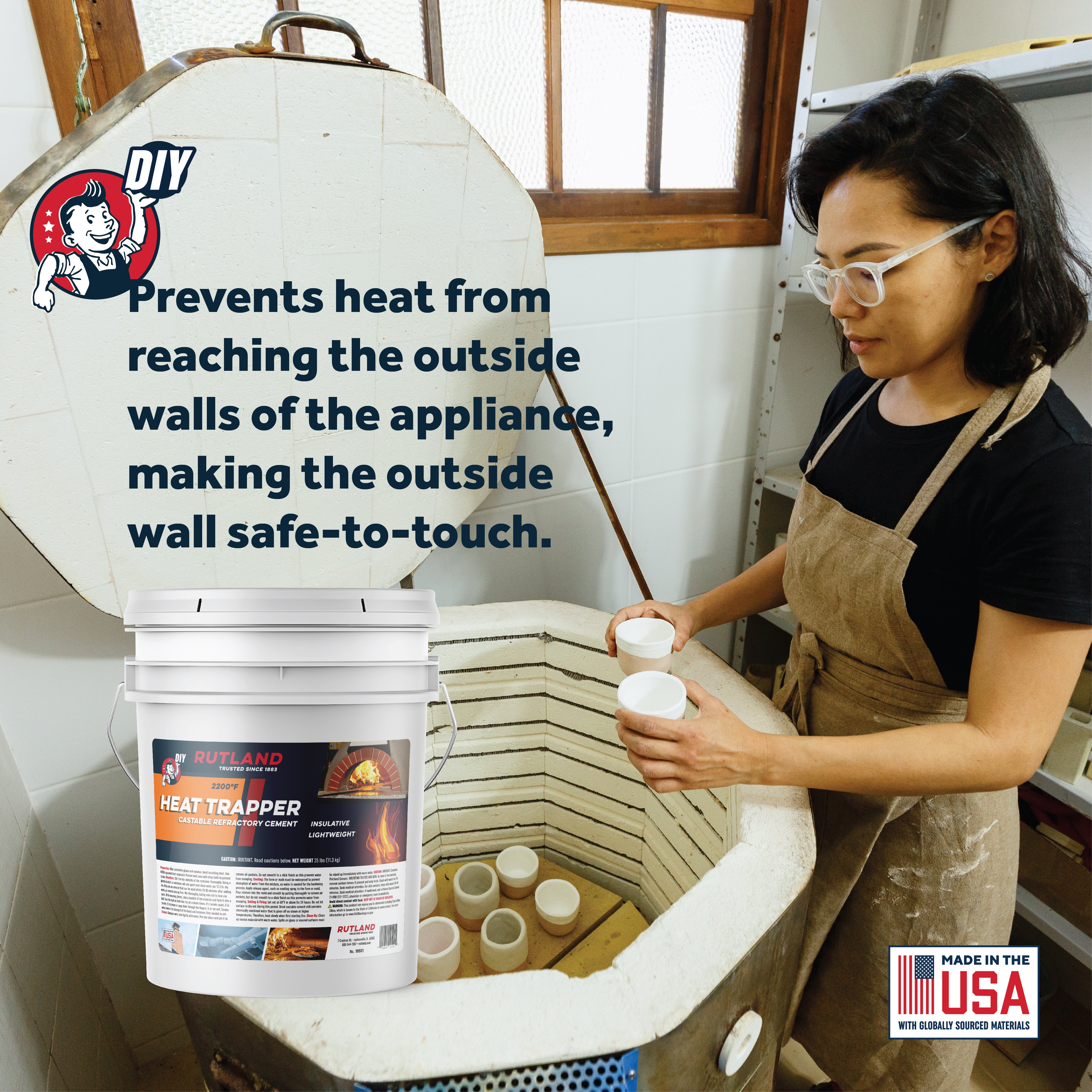Heat Trapper Lightweight Insulative Castable Cement | RUTLAND