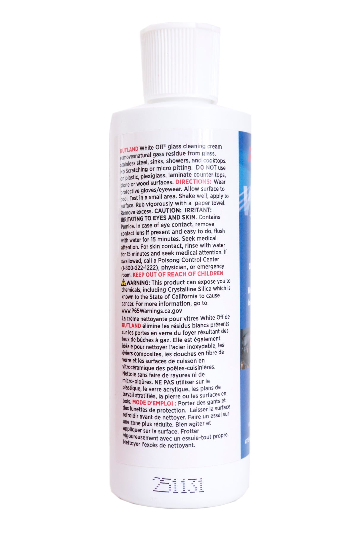 Rutland 565 White Off Glass Cleaning Cream – 8oz, Cream Formula, Free US Shipping