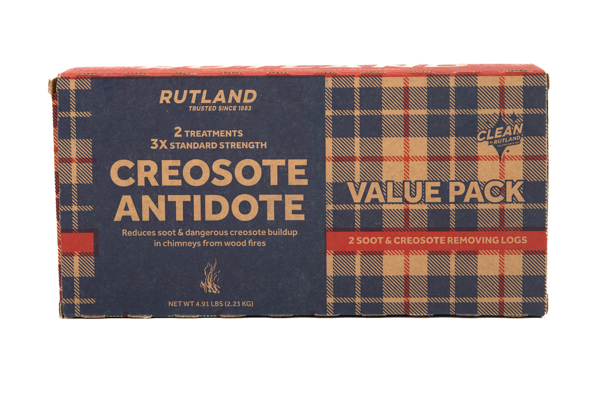 Creosote Antidote, Chimney Cleaning Fire Logs, 2-Pack | RUTLAND
