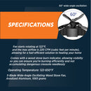 Oscillating Wood Stove Fan, 5-Blade Heat-Powered-4