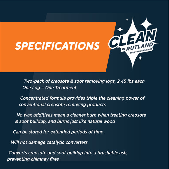 Creosote Antidote, Chimney Cleaning Fire Logs, 2-Pack