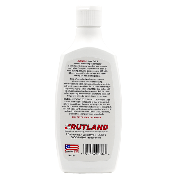 Rutland Fireplace Glass Cleaner - 32 fl oz bottle